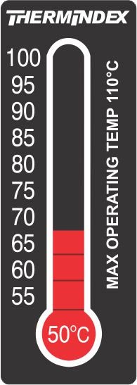 NDICATORE AUTOADESIVO DI TEMPERATURA PERICOLOSA FINO A 100°C